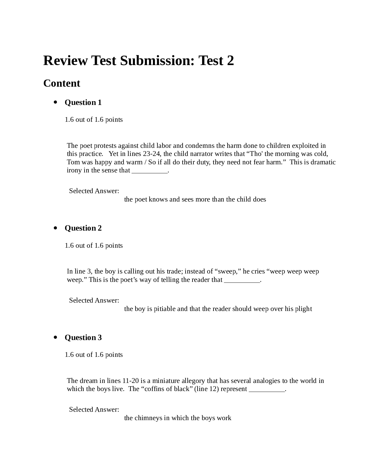 Preview image for ENGL 102 Review Test Submission: Test 2 with complete solution(This quiz is not the latest one but it consists of frequently tested questions)