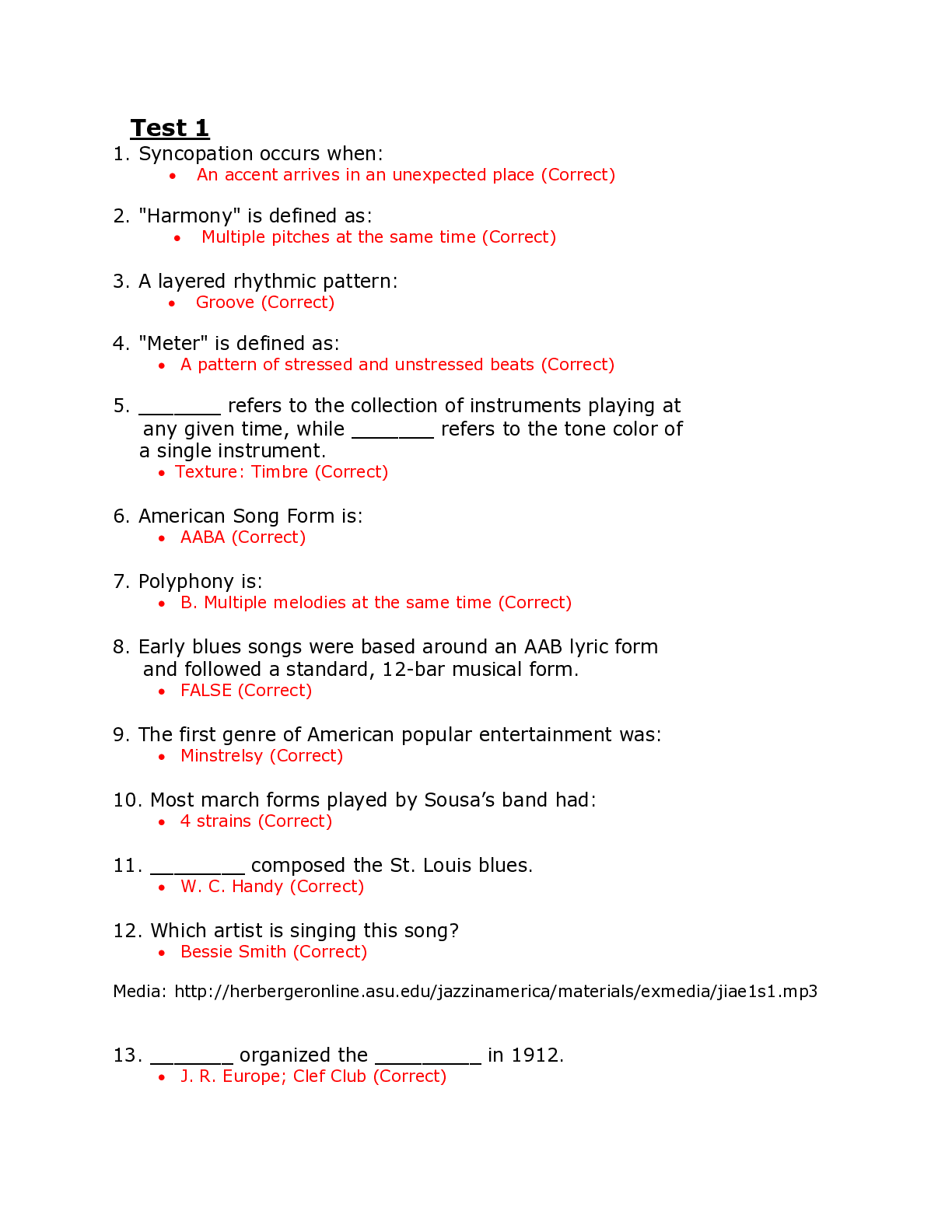 Preview image for MUS 44507 American Music Final Exam (Questions With All Correct Answers) A+ Guide