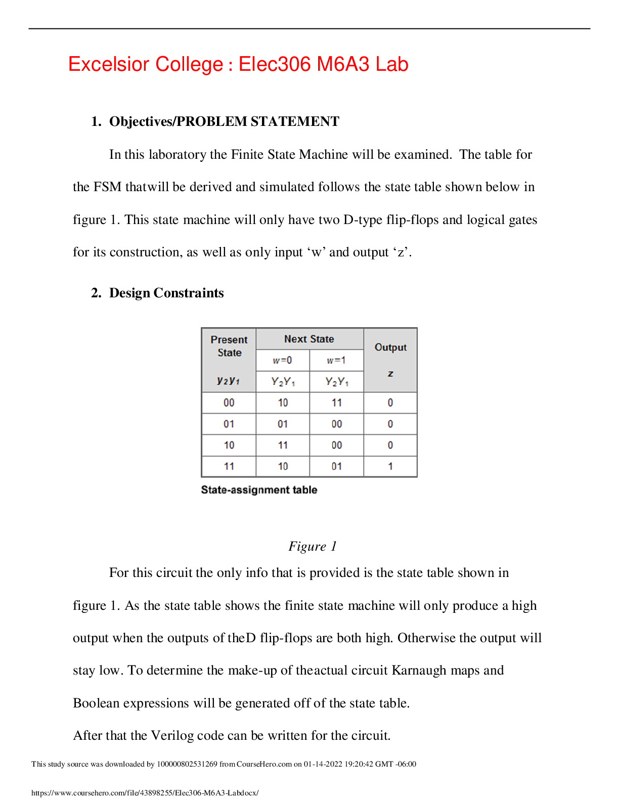 Preview image for Excelsior College : Elec306 M6A3 Lab,GRADED A