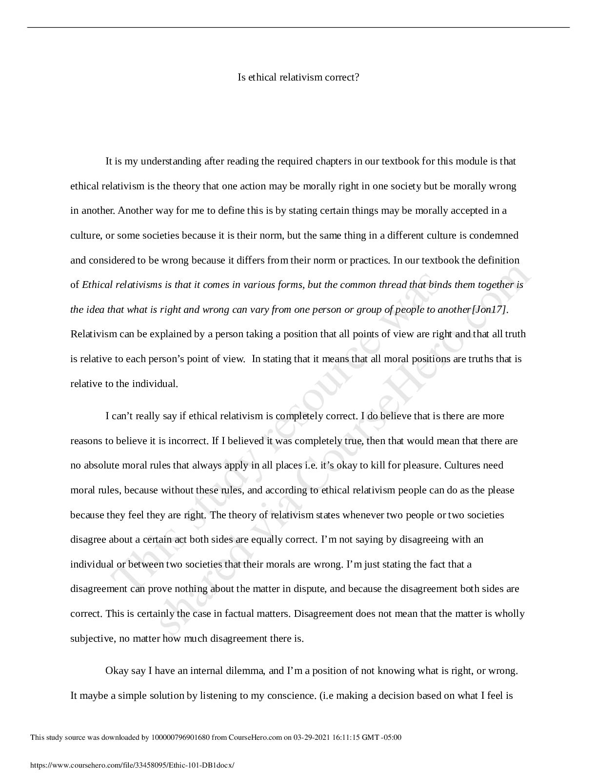 Preview of Ethic 101 DB1.docx 2021