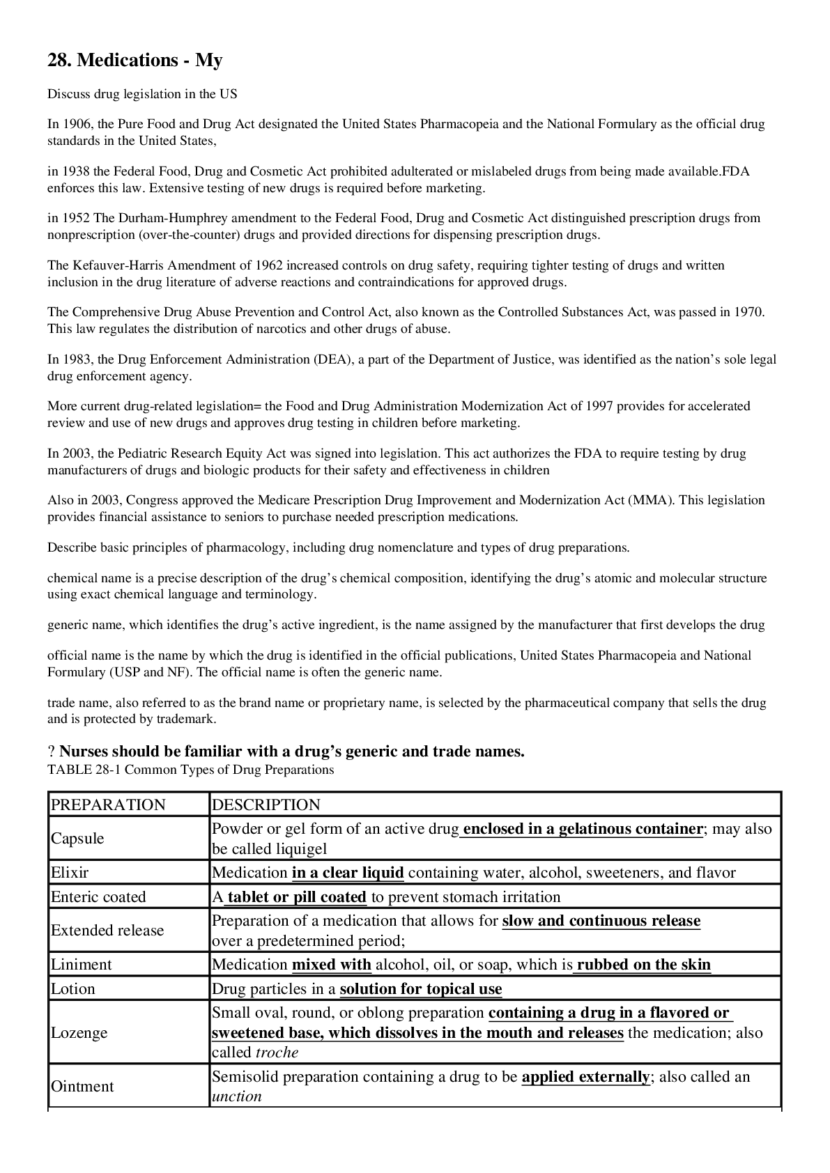 Preview image for Foundations-Medications Exam reviews Questions & Answers