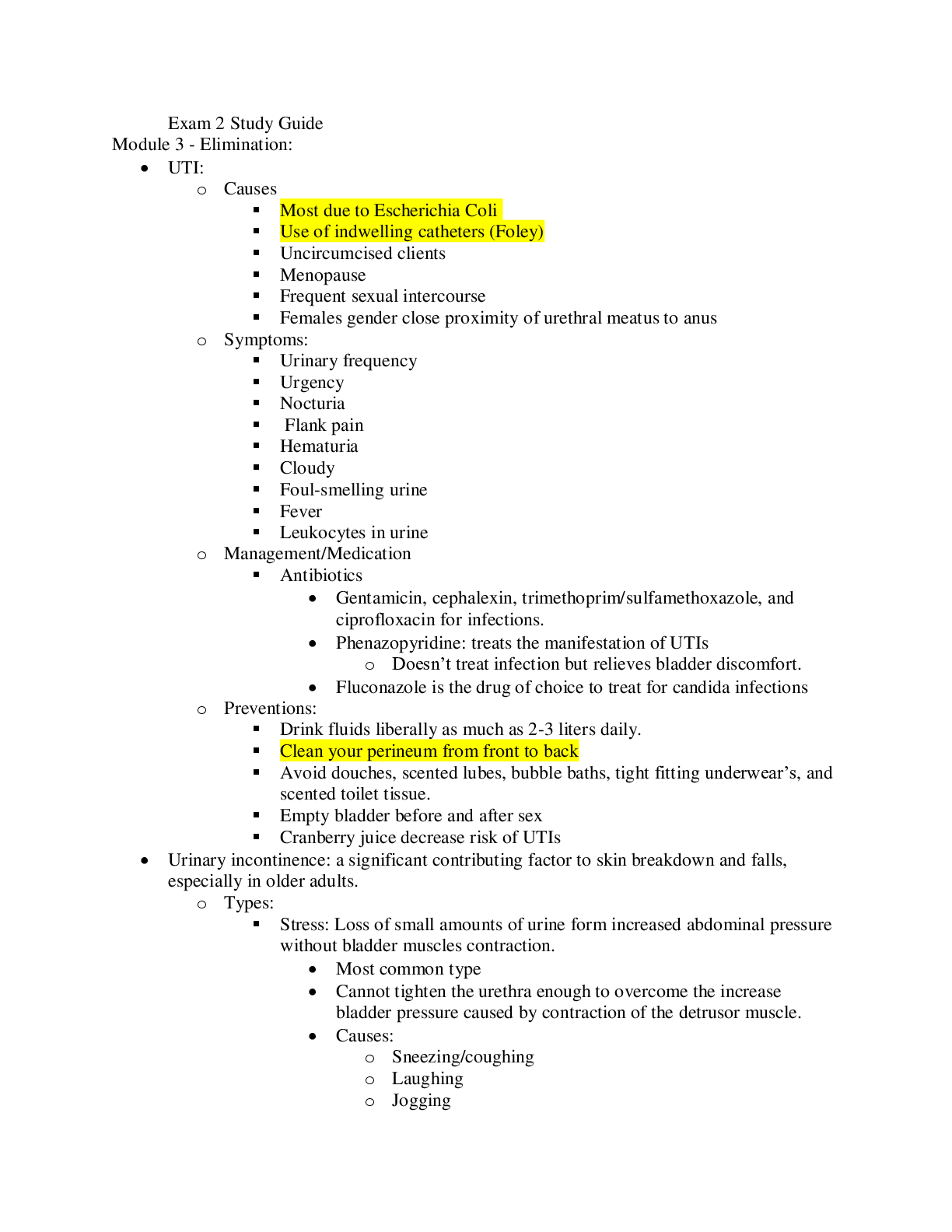 Preview image for NURSING 2349 EXAM 2 STUDY GUIDE WITH LATEST QUESTION 2021