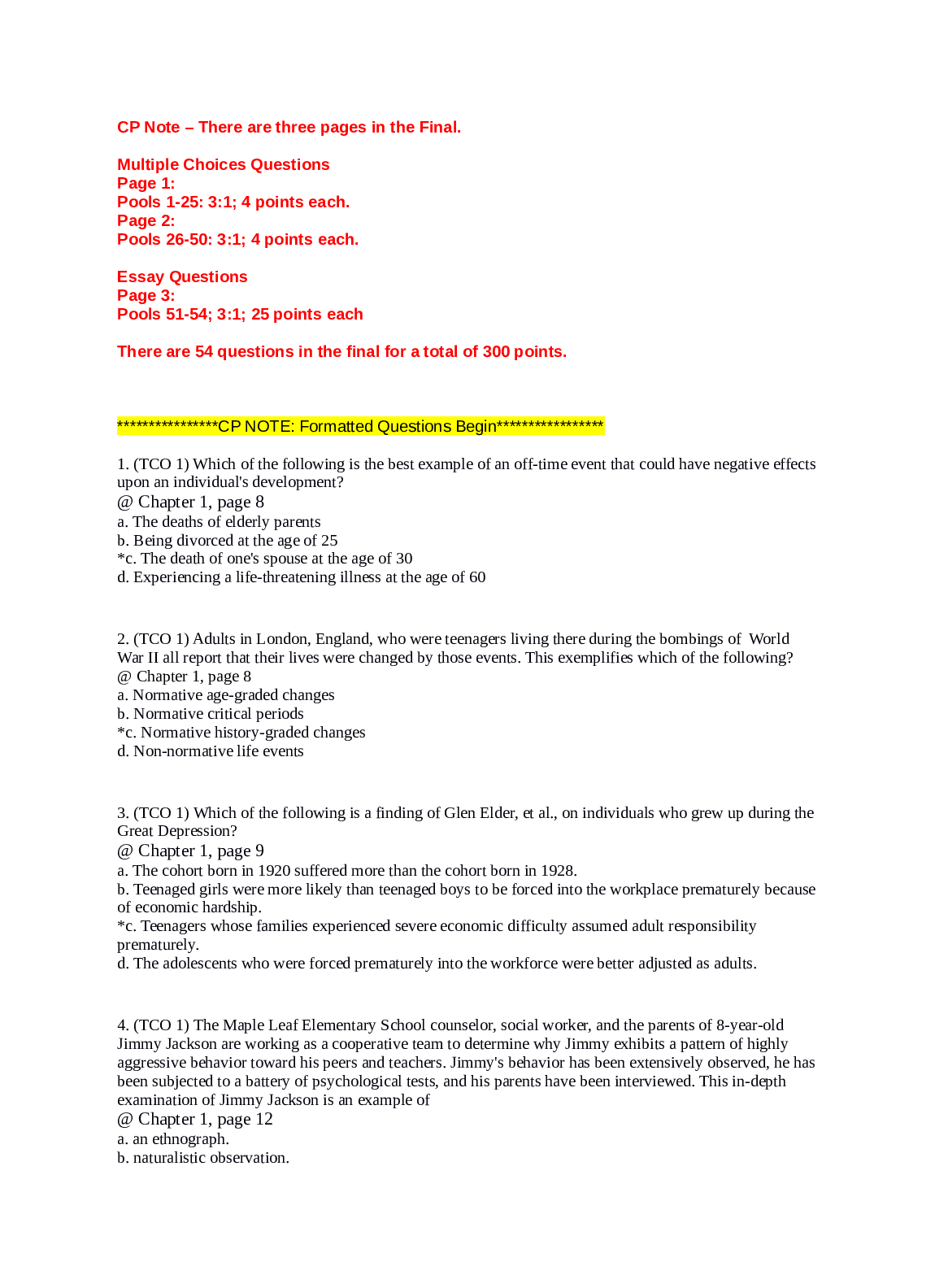 Preview image for NR 328 Final Exam (Compilation of Retired Exam Q & A)
