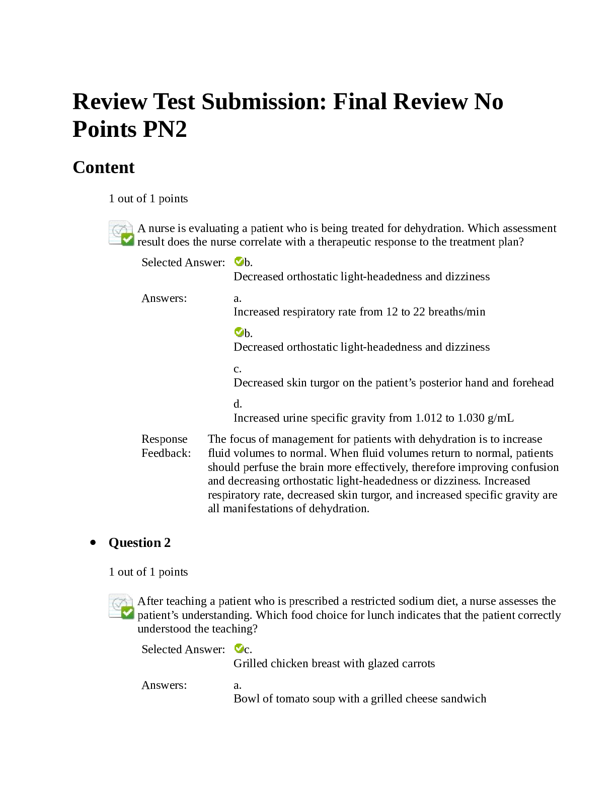 Preview image for FGM - PN 2 Exam 4 second attempt final quiz | ALL ANSWERS CORRECT
