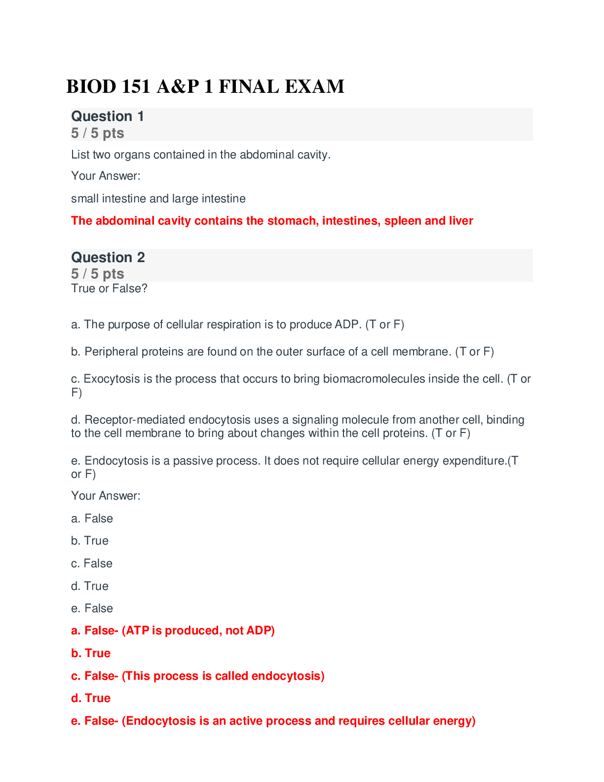 Preview image for FINAL EXAM A&P 1