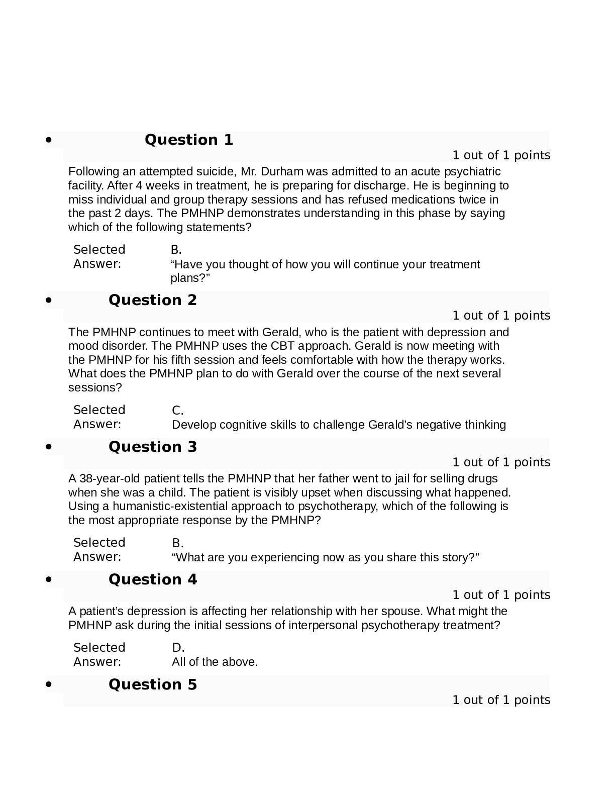 Preview image for Walden University - NUR6640 Exam FINAL NUR 6640 FALL 2019. WIth 76 Questions. Score-guarantee is 100%. Also Appropriate for revision.