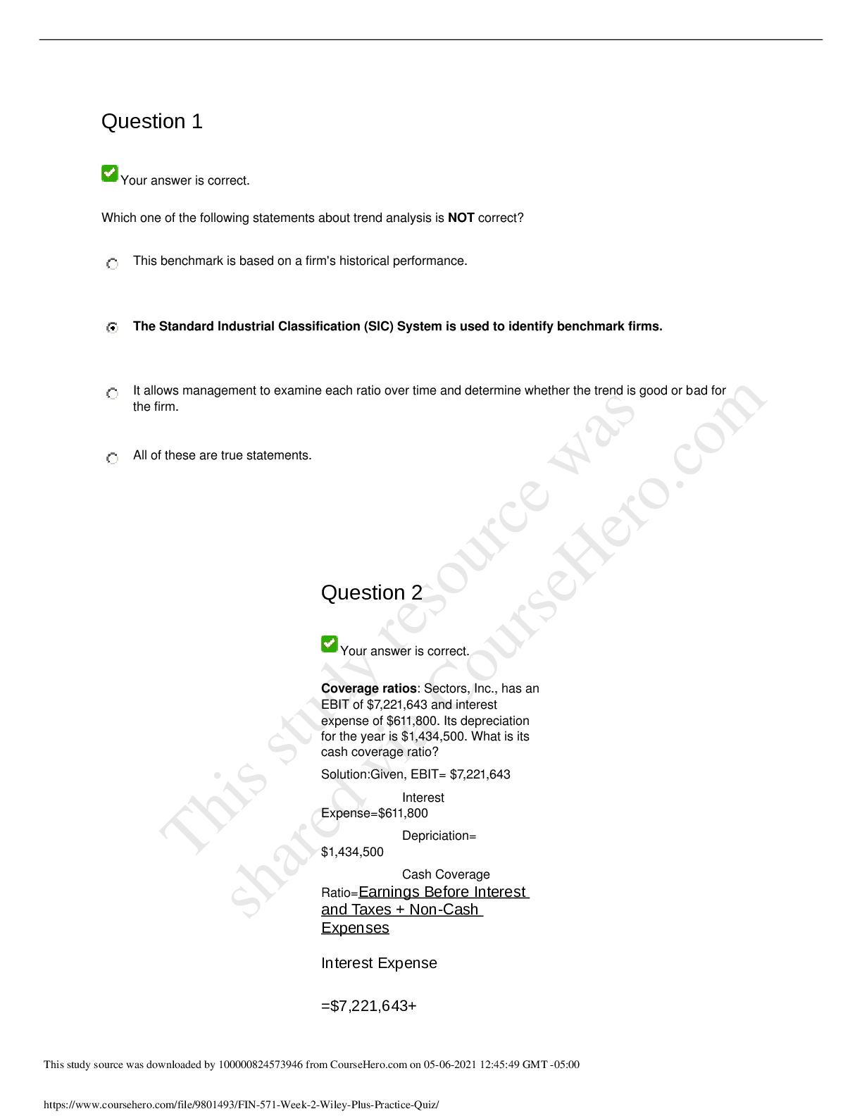 Preview image for FIN 571 WEEK 2