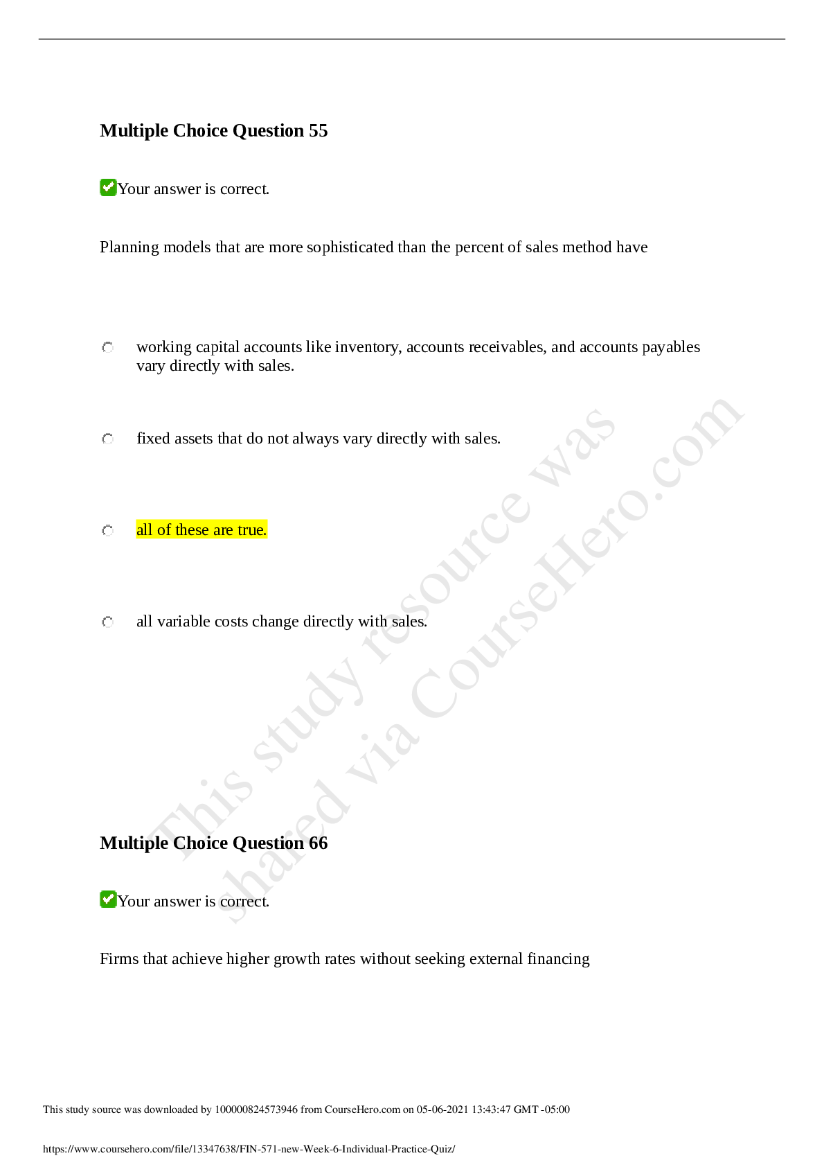 Preview image for FIN 571 WEEK 6