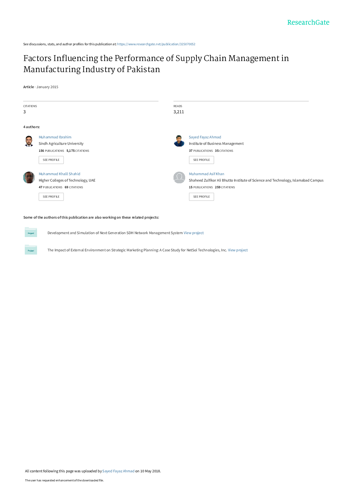 Preview image for Uncertain Supply Chain Management