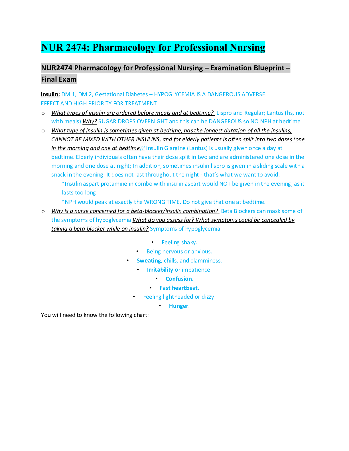 Preview image for NUR2474 / NUR 2474 Pharmacology for Professional Nursing Final Exam Study Guide | Rated A | Latest 2021 / 2022 SPRING | Rasmussen College