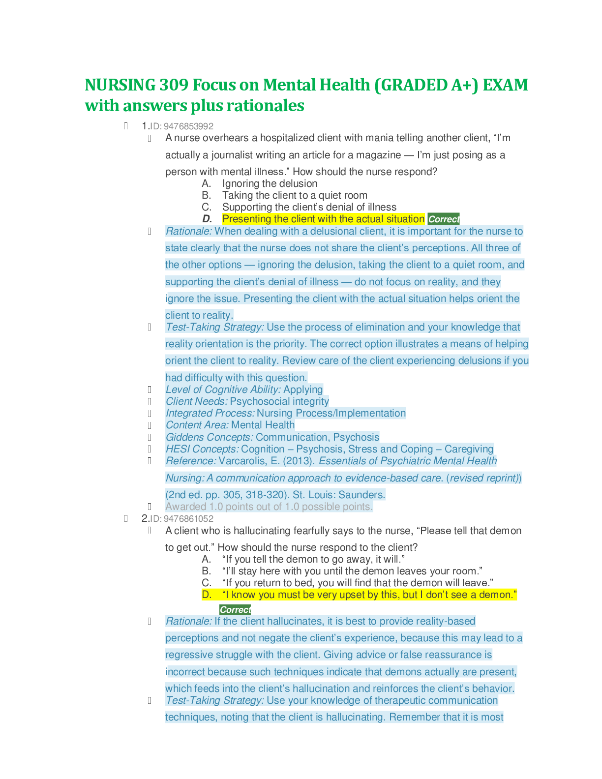Preview image for Focus on Mental Health.Q&A