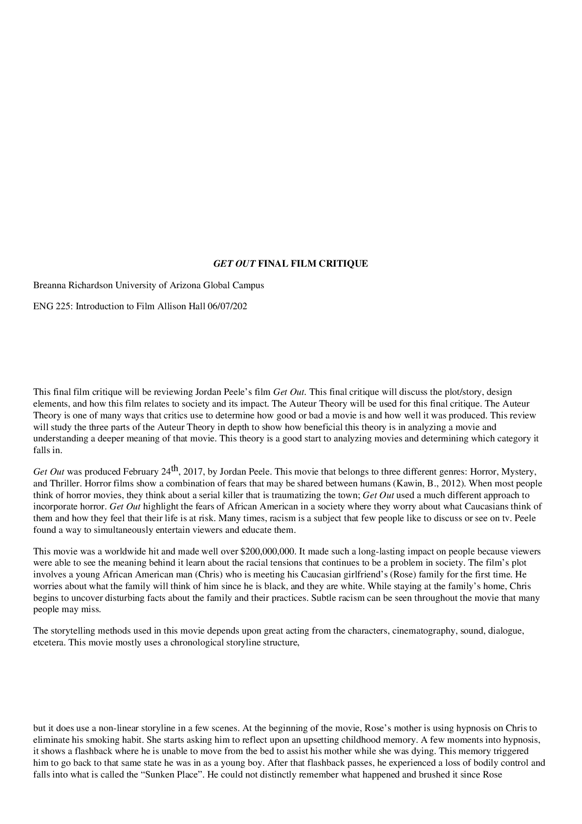 Preview image for Ashford University {FILM 101} updated 2022 for A+ENG 225: Introduction to Film 6 page