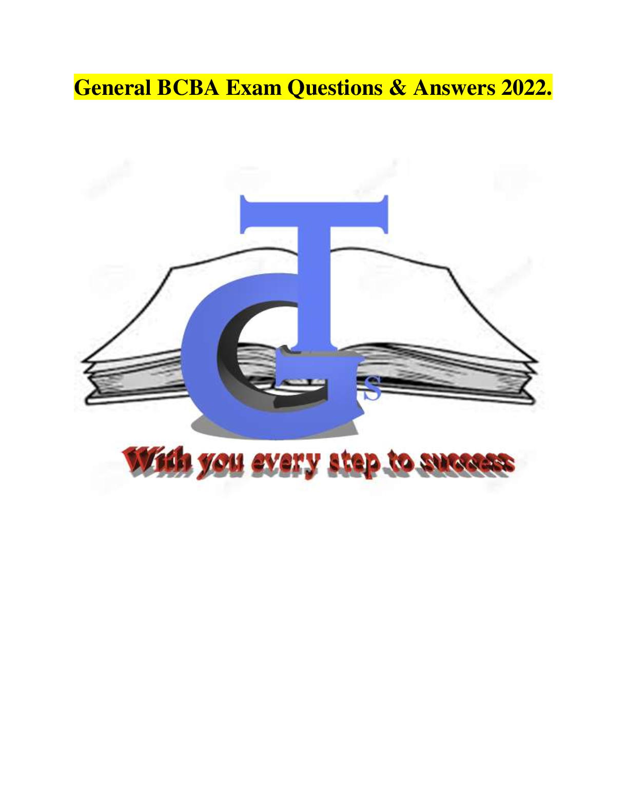 Preview image for General BCBA Exam Questions & Answers 2022.