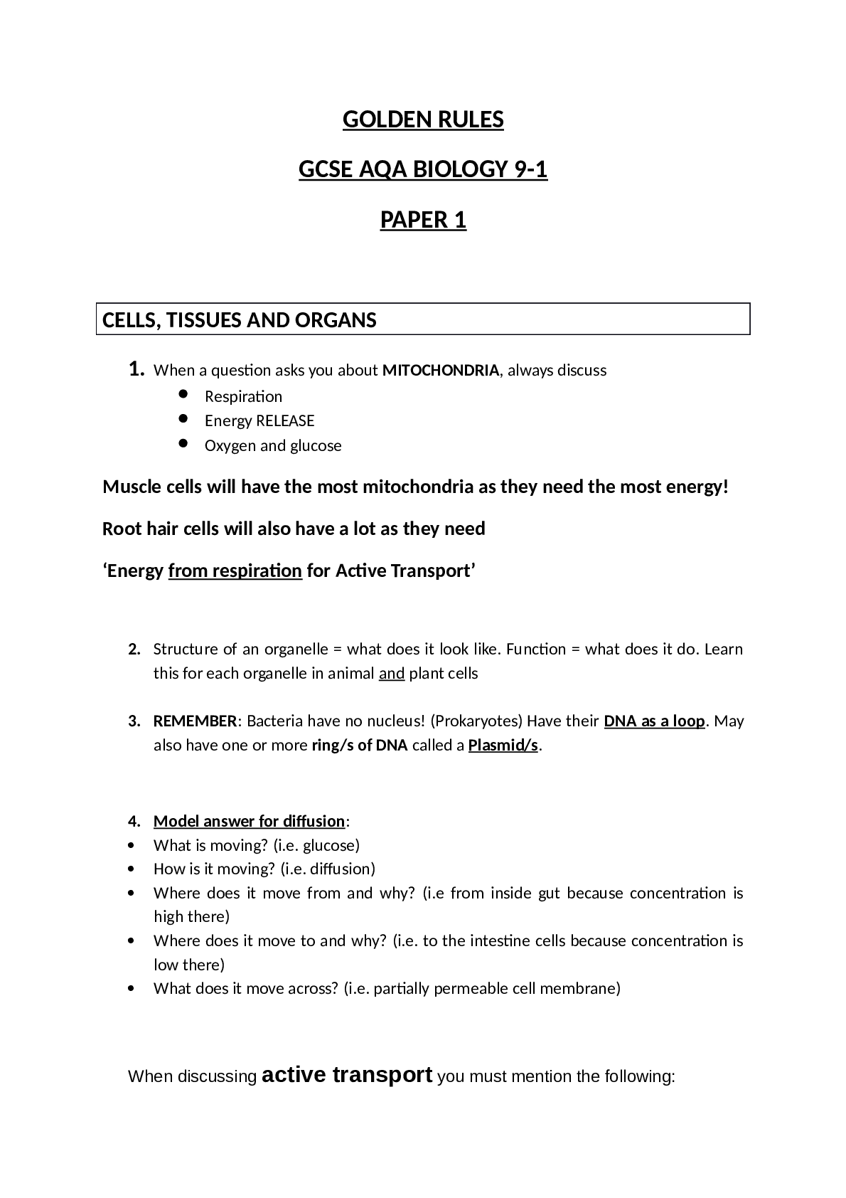 Preview image for Golden_rules_AQA_Biology_paper1