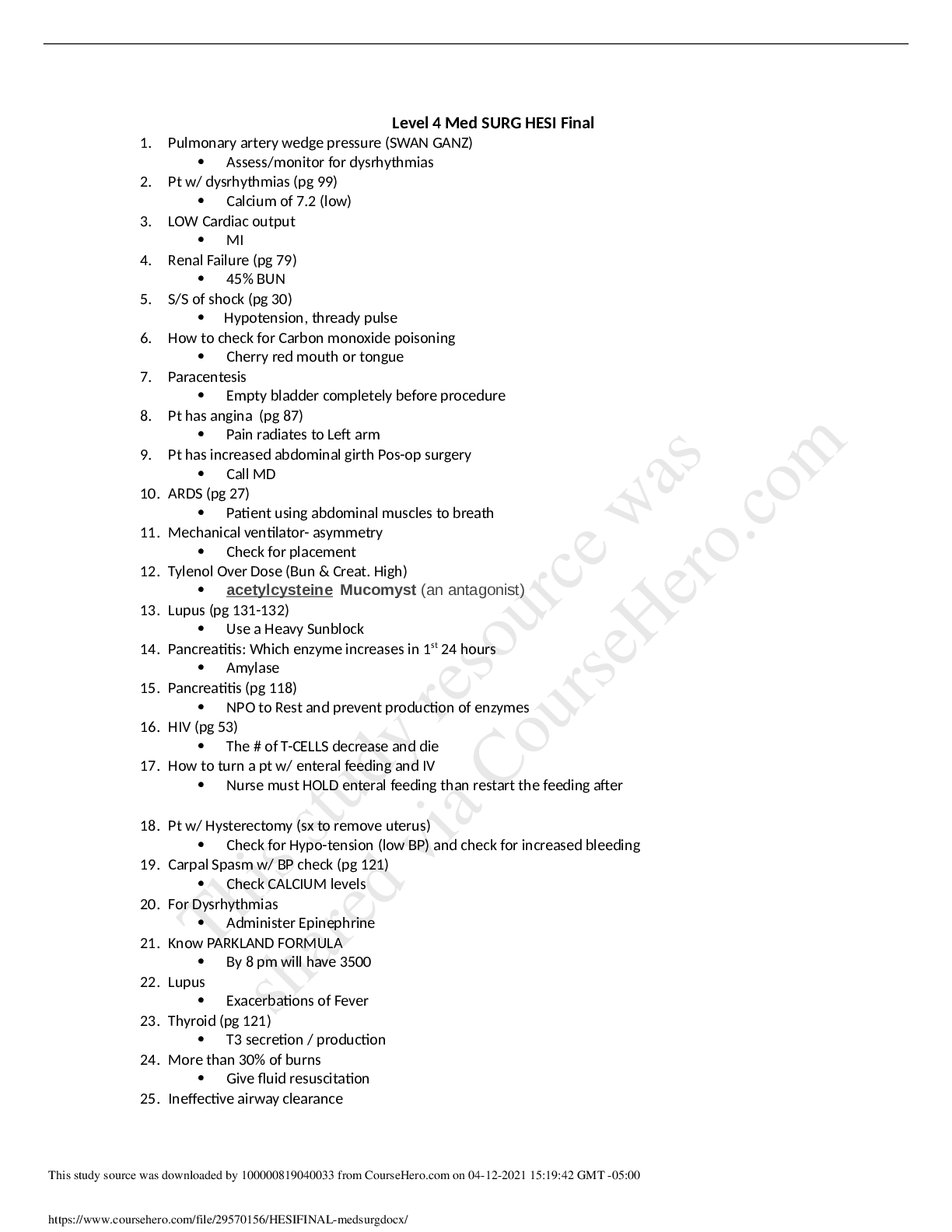 Preview image for ADVANCED HESI MED SURG V2