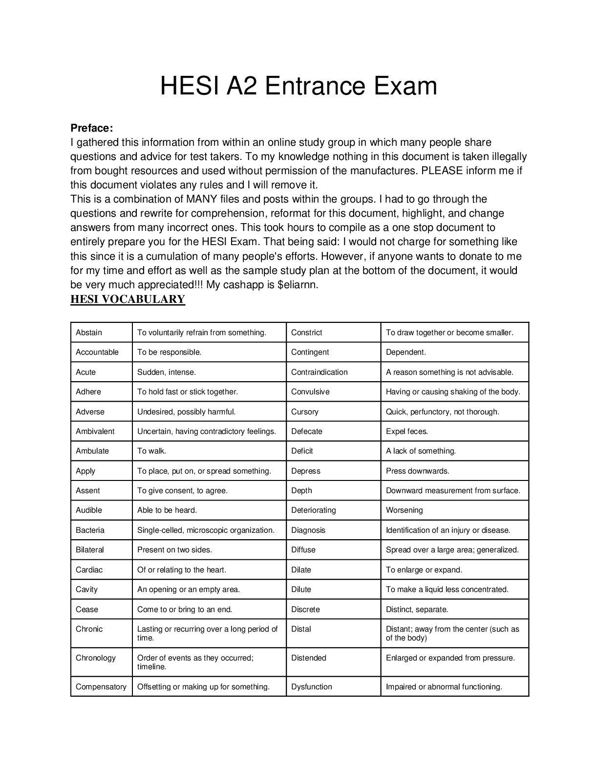 Preview image for HESI A2 Entrance Exam Latest Version, June 2021