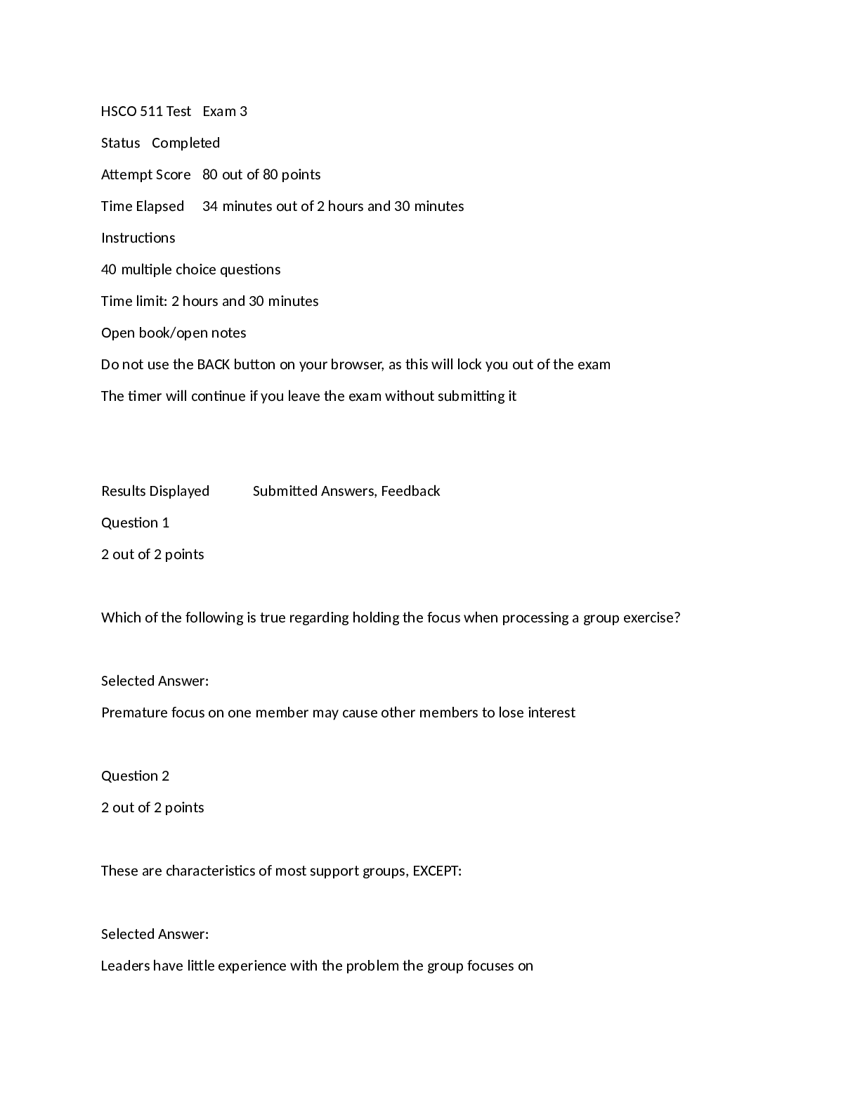 Preview image for HSCO 511 TestExam 3 highly rated