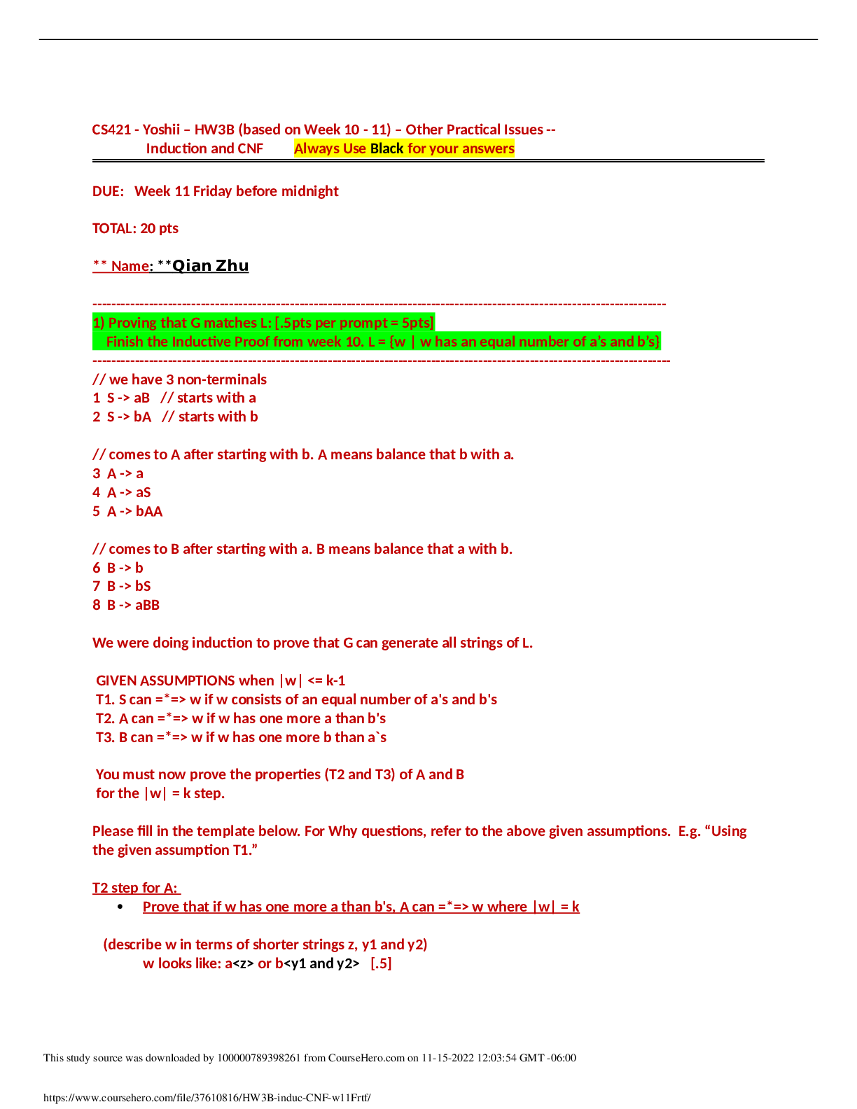 Preview image for CS 421 Theory of computing CS421 HW3B (based on Week 10 - 11) – Other Practical Issues | California State University, San Marcos