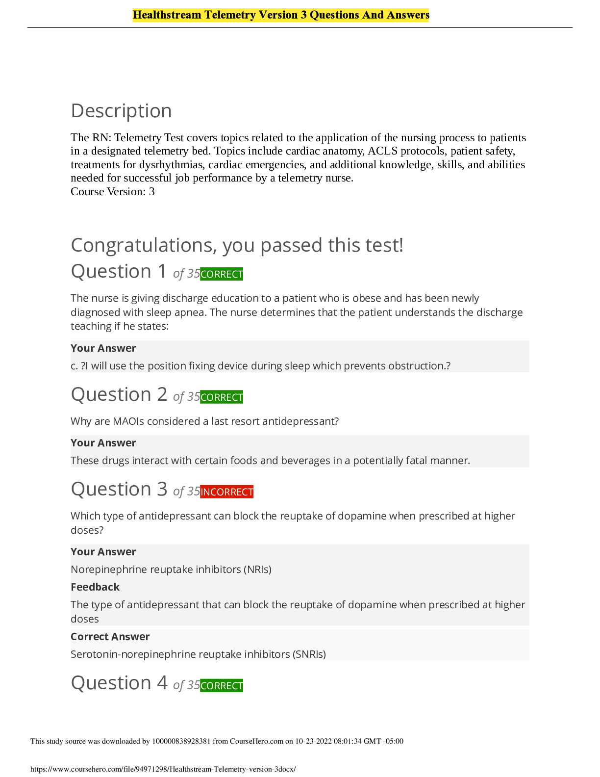 Preview image for Health stream Telemetry version 3 - question and answers