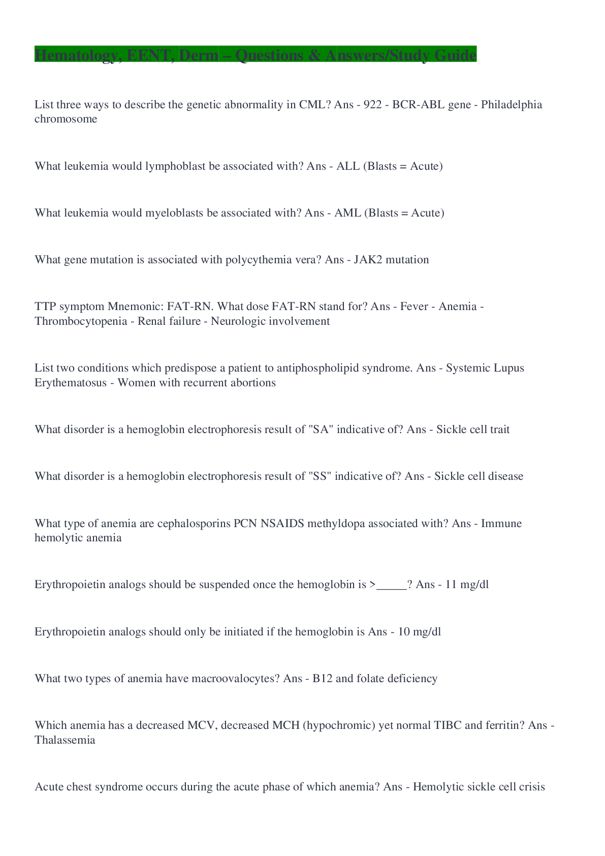 Preview image for Adelphi UniversityNUR 0302-481Hematology