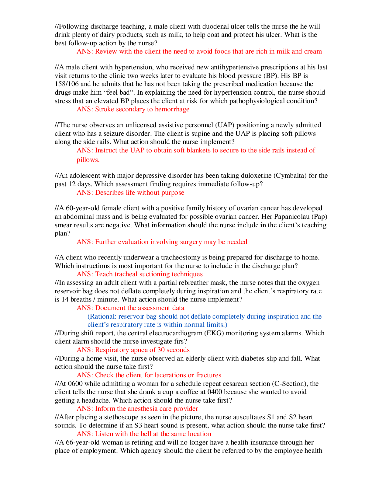 HESI Exit Exam Over 700 Questions new 2020/2021 latest 100%/(GRADE A)
