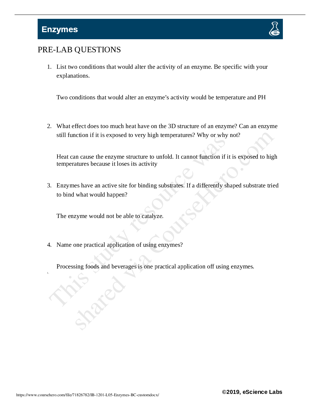 Preview of Broward College - BSC1005L 1101IB_1201_L05_Enzymes BC custom