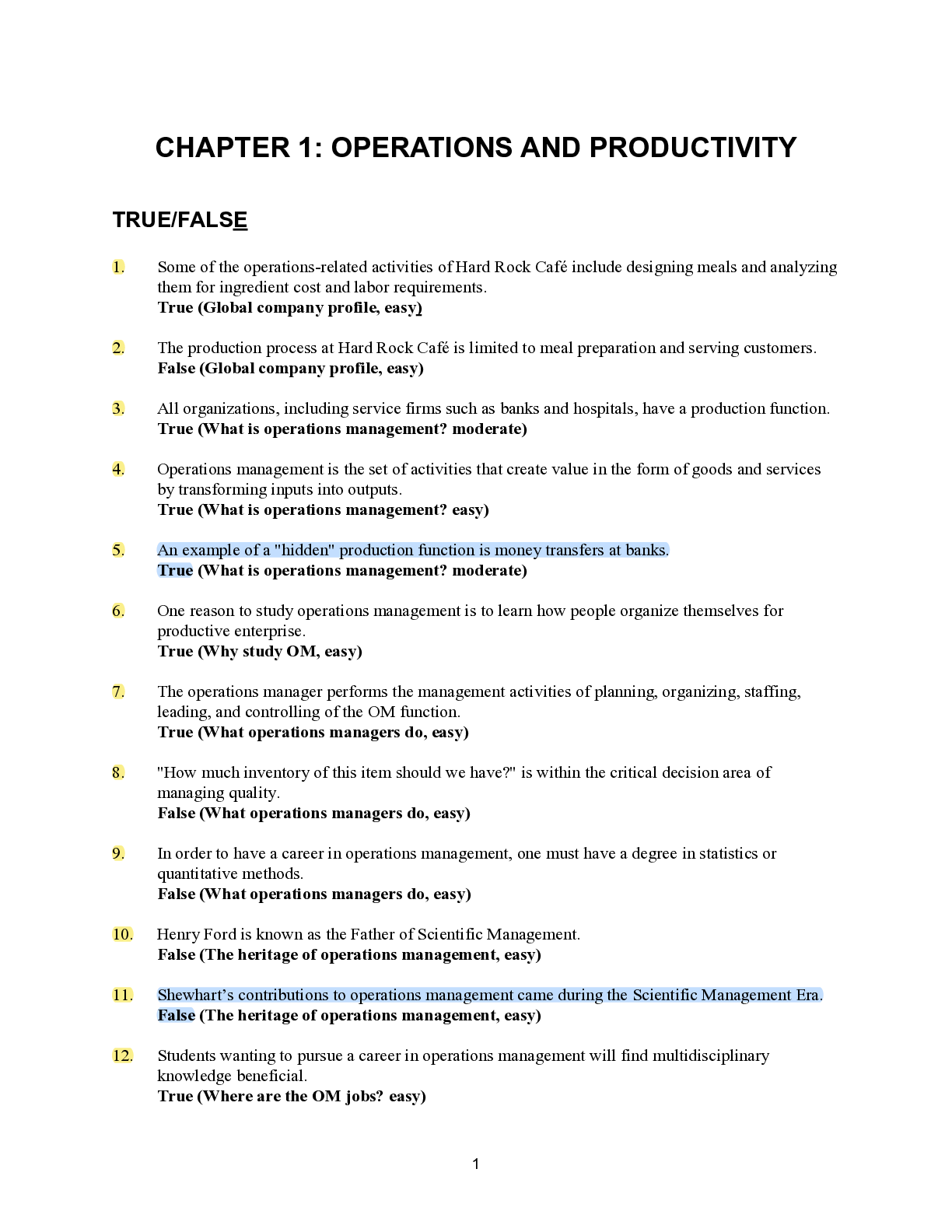 Preview image for Test Bank For Principles of Operations Management, 8/E 8th Edition by Jay Heizer, Barry Render_fully covered_ Ace on your studies