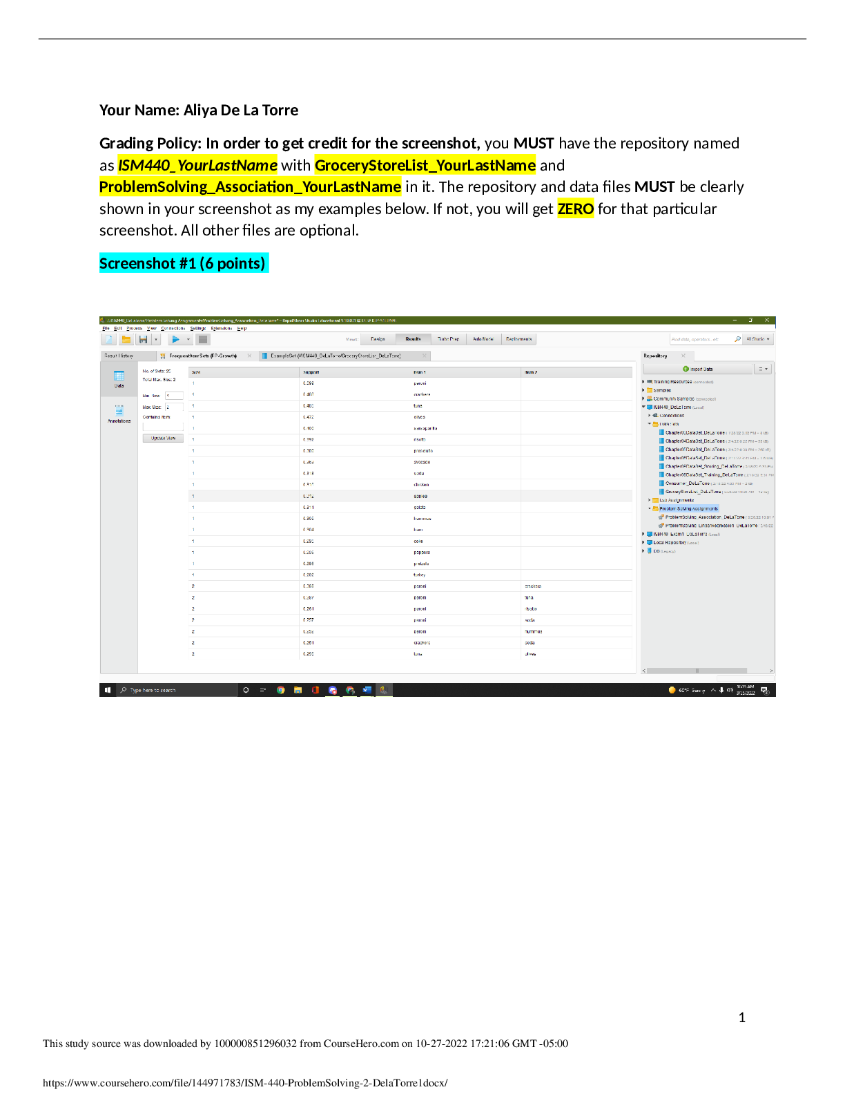 Preview image for ISM 440_ProblemSolving 2_DelaTorre(1) Northern Arizona University ISM 440