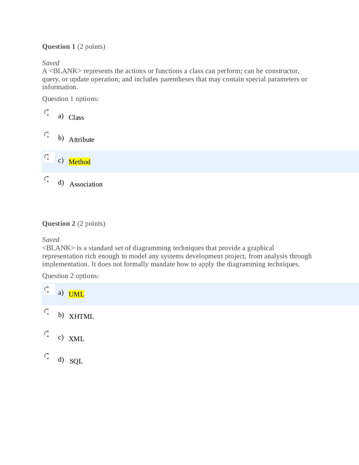 Preview image for IT460 Systems Analysis And Design Unit 4 Quiz.