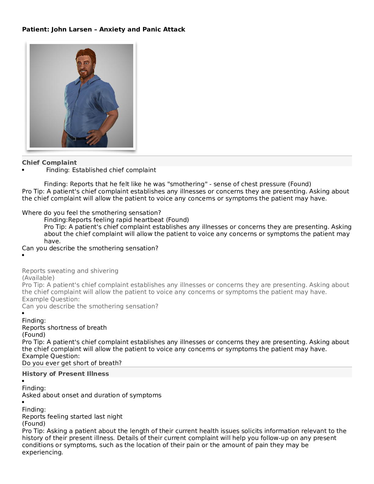 Preview image for John Larsen – Anxiety and Panic Attack