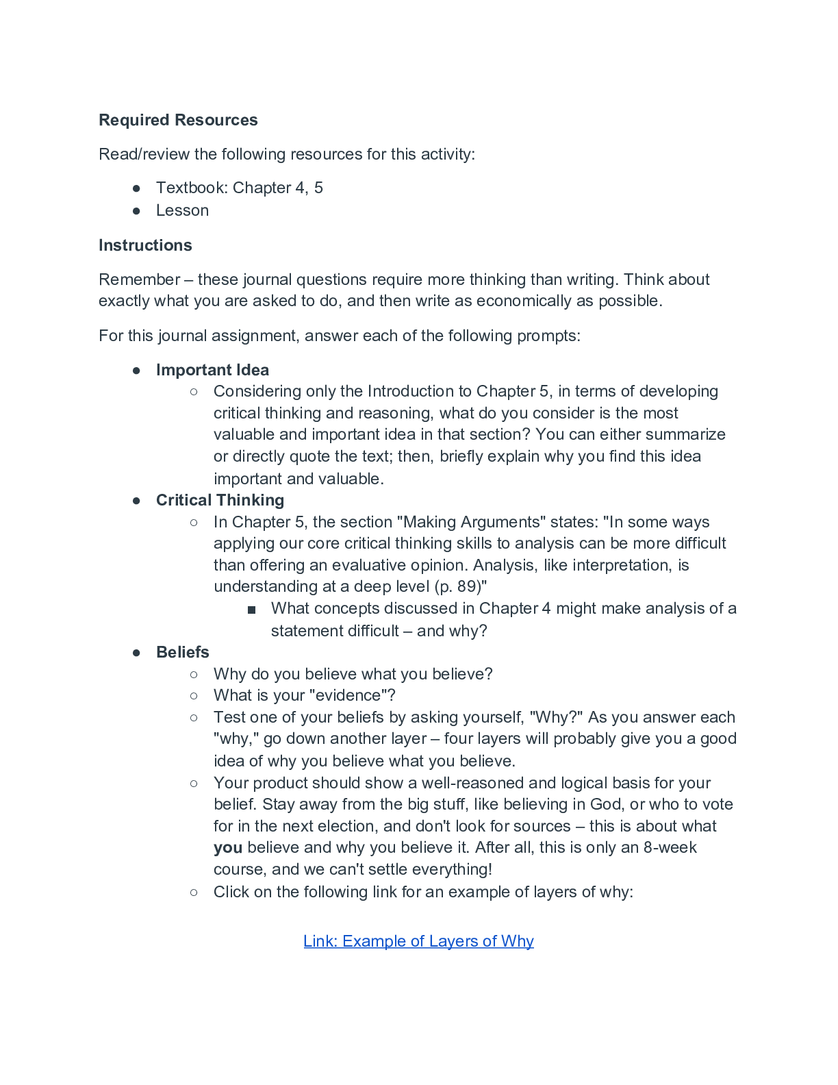 Preview image for PHIL 347 Week 2 - Assignment; Journal