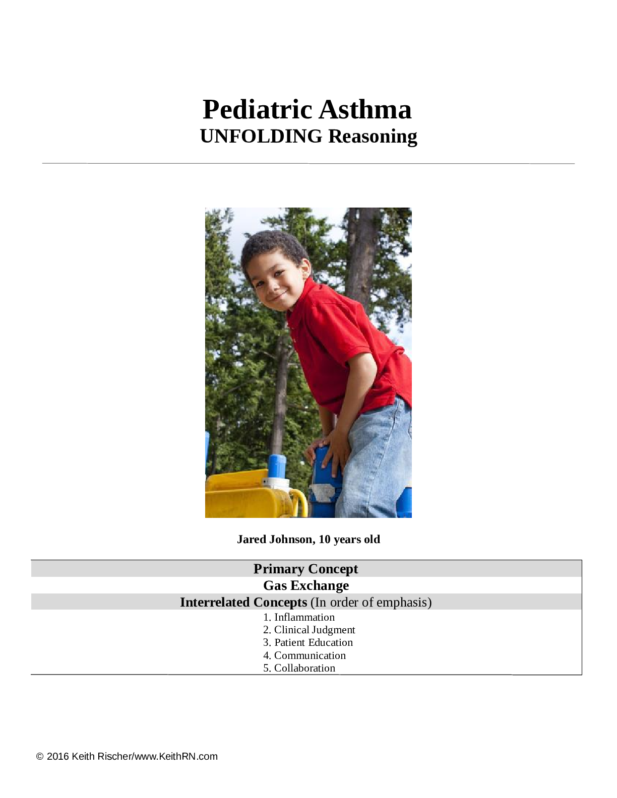 Preview of NUR 112_NUR 112 - Pediatric Asthma Case Study | UNFOLDING Reasoning