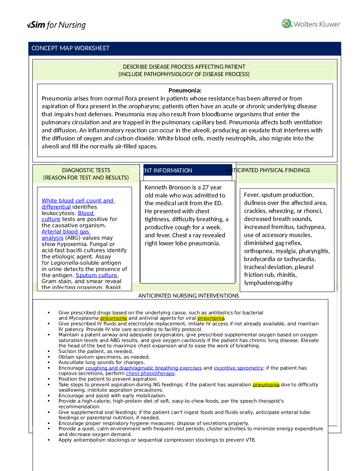 Preview of Nova Southeastern UniversityNUR 4110Kenneth Bronson VSIM./already graded A scenario