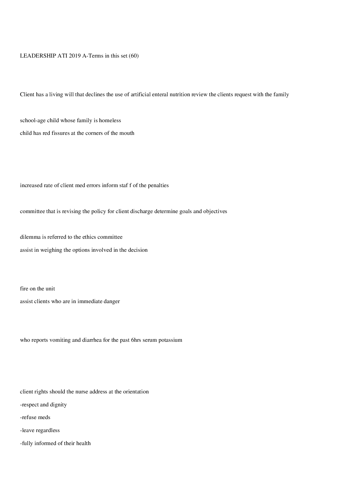 Preview image for ATI LEADERSHIP QUESTIONS AND ANSWERS 2019 A ,100% CORRECT