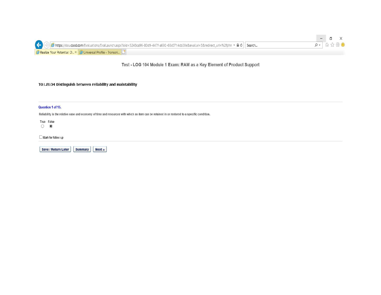 Preview image for LOG 104 MOD 1 Exam 100% 10 Feb 2021
