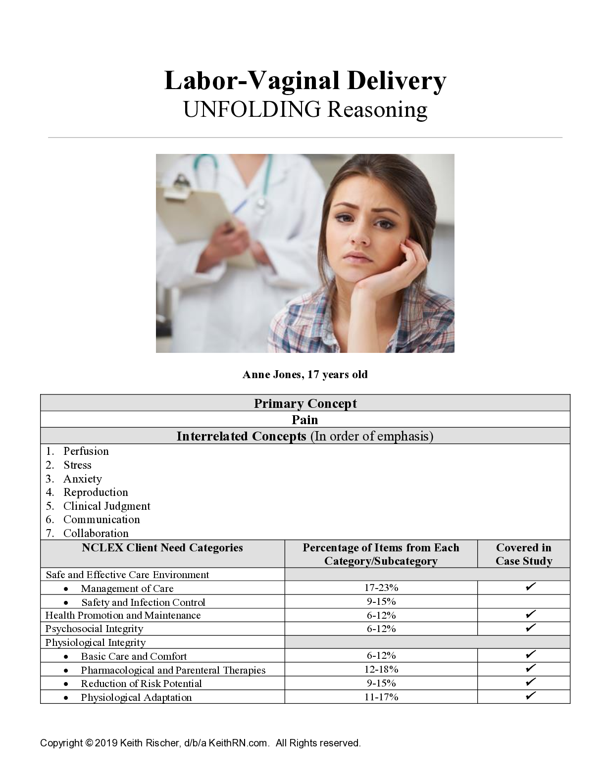 Preview of NUR 112/NUR112 Labor-Vaginal Delivery Case Study - UNFOLDING Reasoning