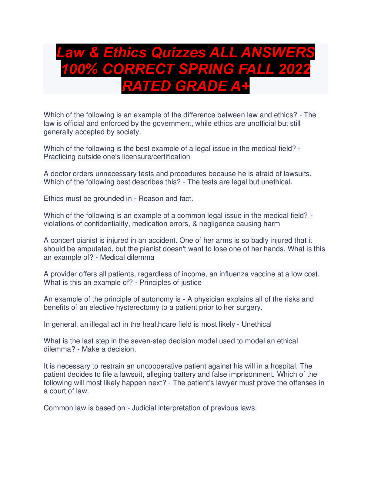 Preview image for AA 1Law.P1: Explain different sources of law and laws that organizations must comply with.