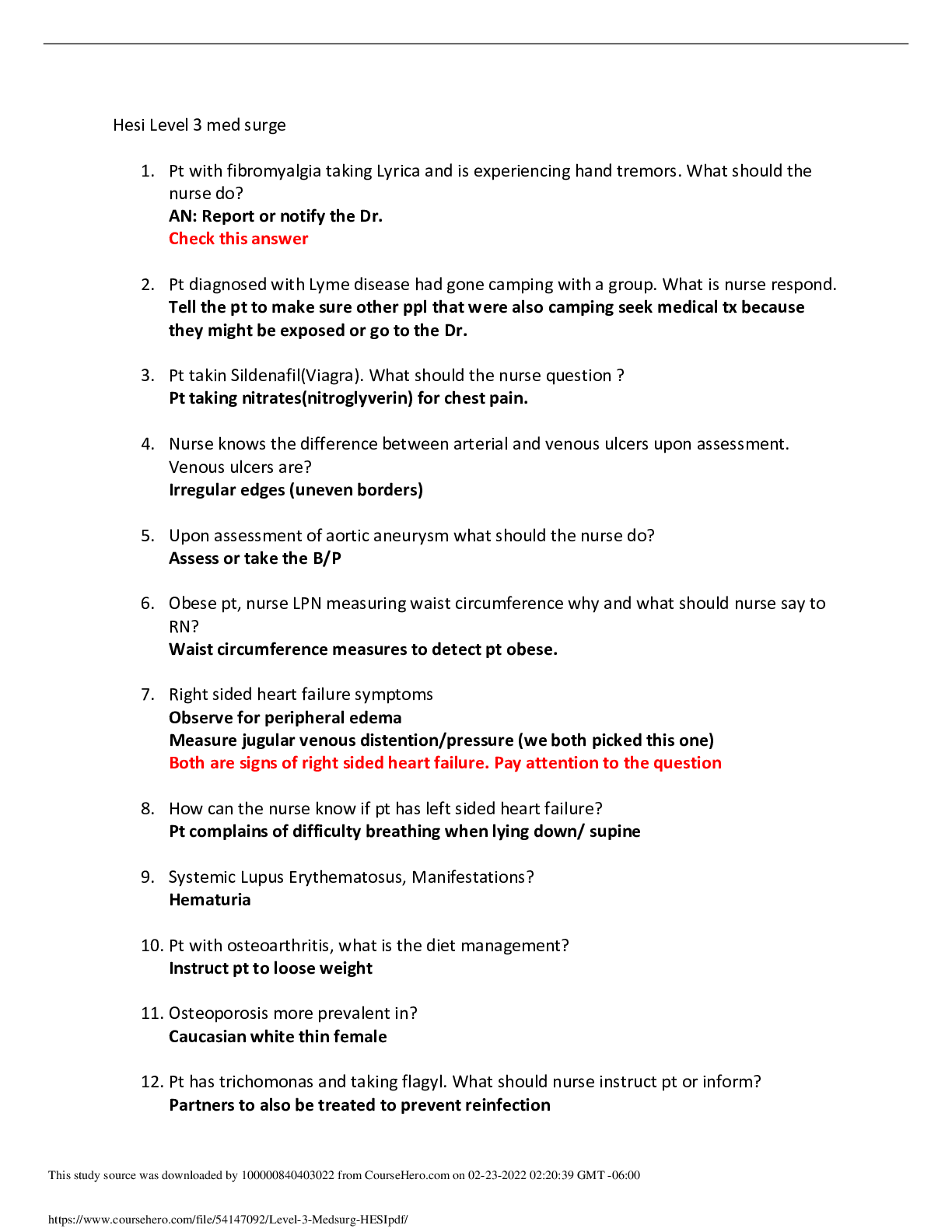 Preview image for Level 3 Medsurg HESI-