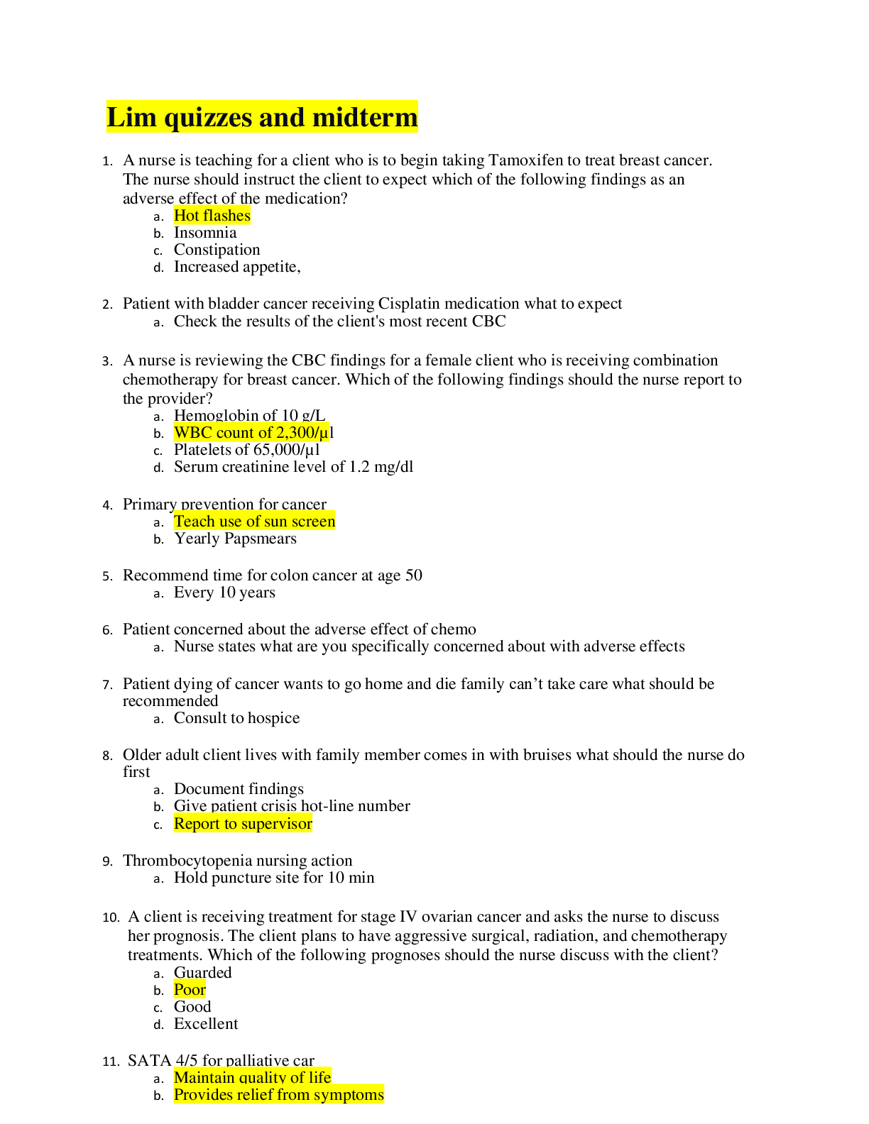Preview of ATI Pharmacology Quizzes/ATI fundamental nursing quizzes (answered) latest Fall 2020.