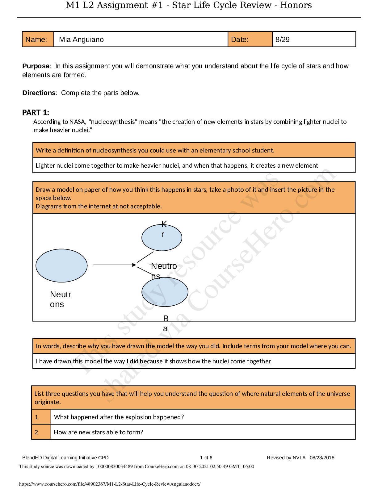 Preview image for M1 L2 - Star Life Cycle Review