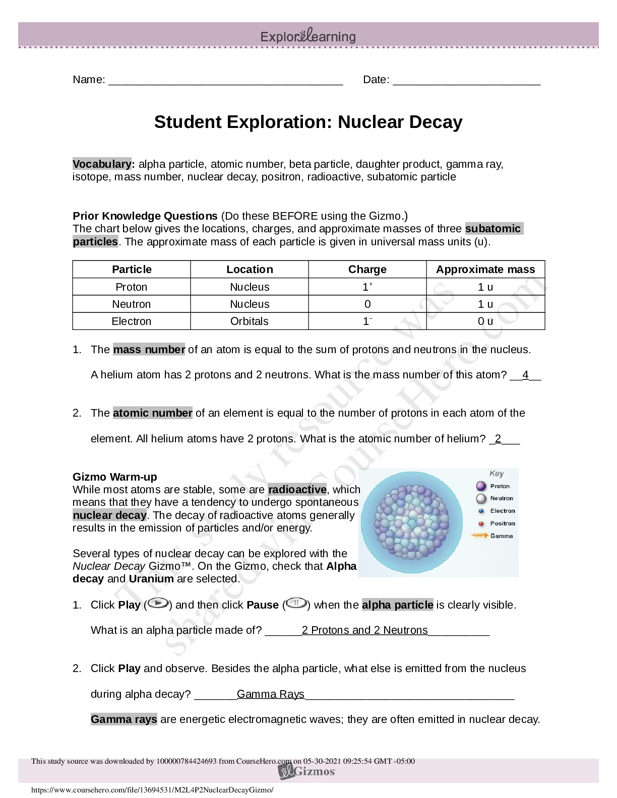Preview image for PHYSICS 101M2L4P2NuclearDecayGizmo