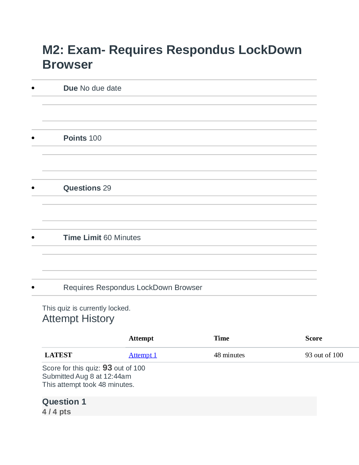 Preview of BIOD 151 Module 2 Exam 2021_Score 92/100 | BIOD151 M2 Exam 2021 - Portage Learning