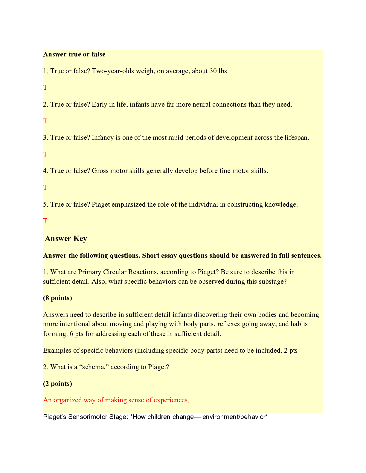 Preview image for PSYC 140 -Exam 1 answer