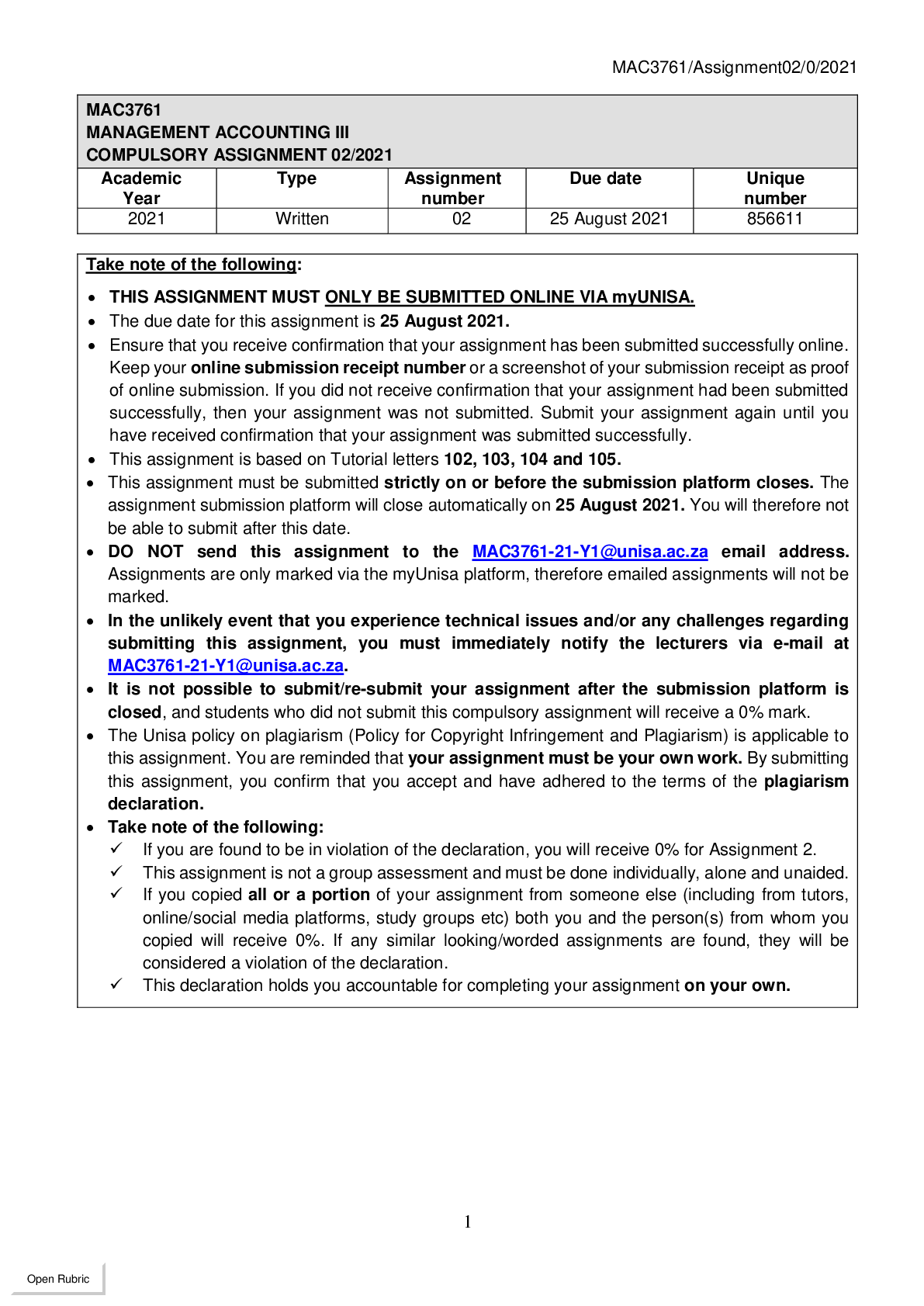 Preview image for MAC3761_2021_Assignment_2.pdf.pdf