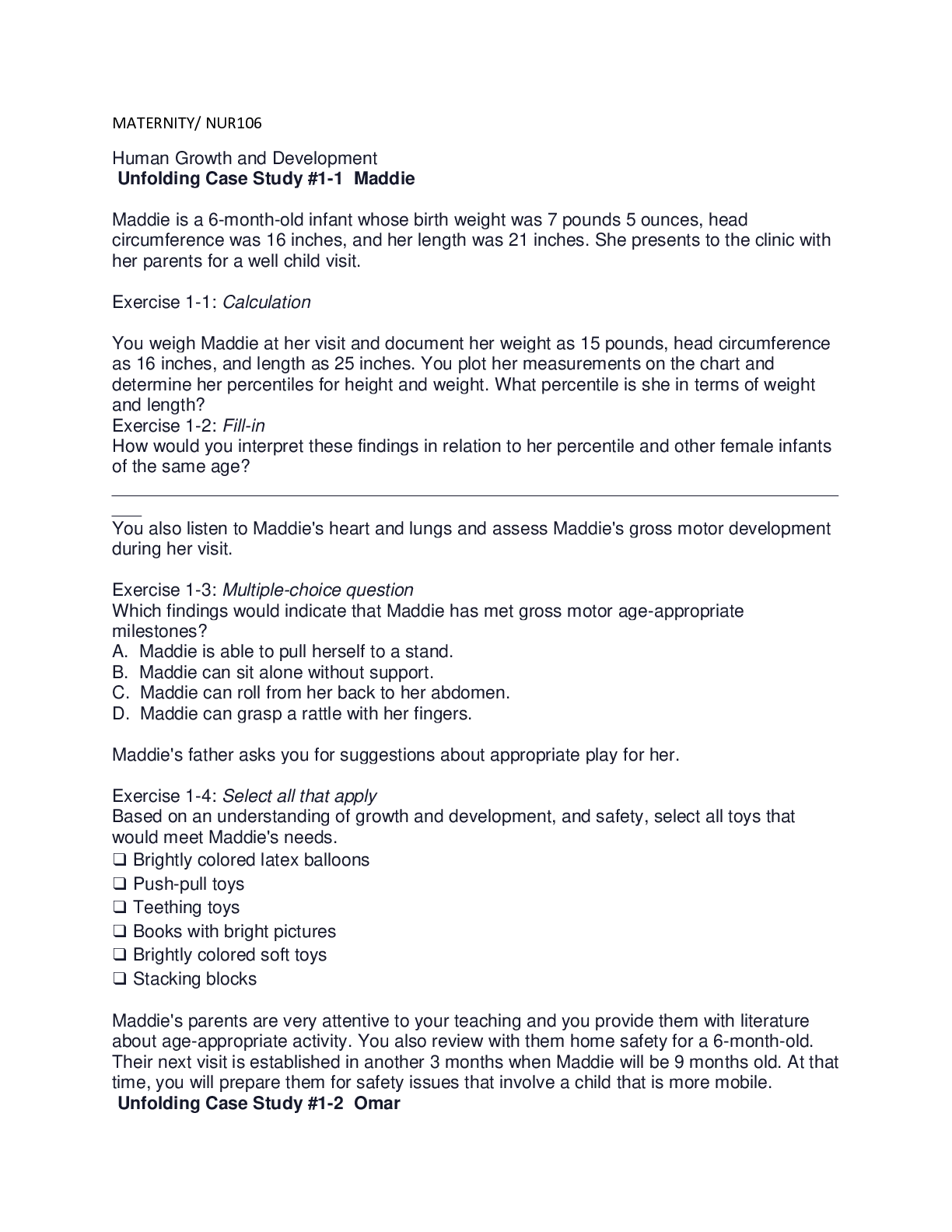 Preview image for MATERNITY/ NUR106; unfolding case studies (answered) with rationales_ 2021