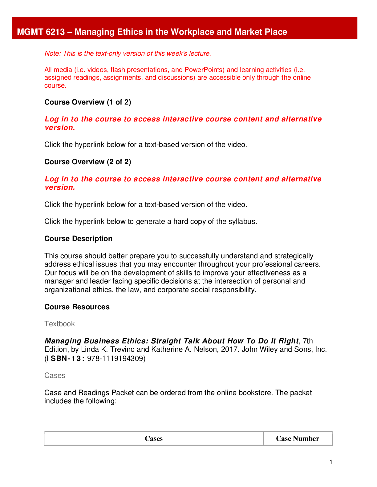 Preview image for Northeastern University MGMT6213 Managing Ethics in the Workplace and Market Place_SYLLABUS