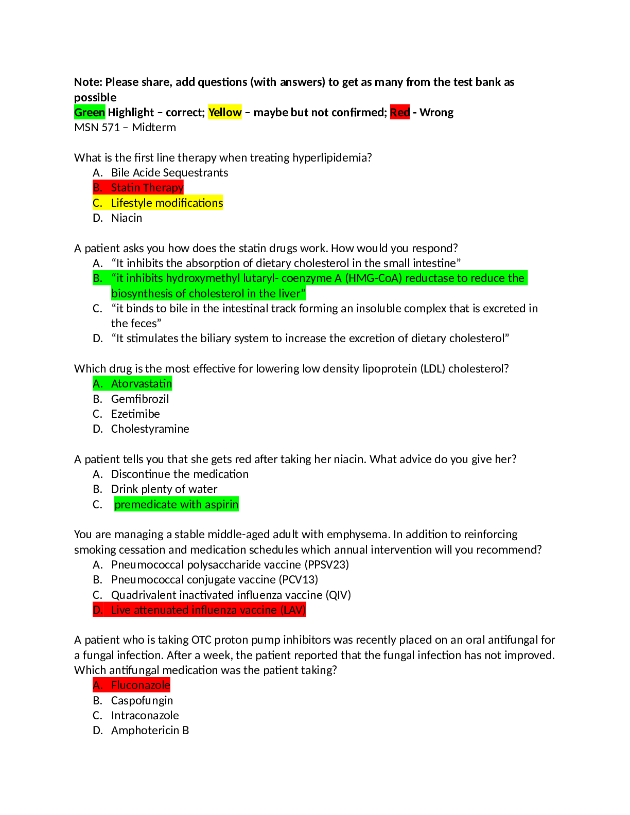 Preview image for United States University NURSING MSN 571MSN 571 midterm. over 80Questions and Answers. Graded A.