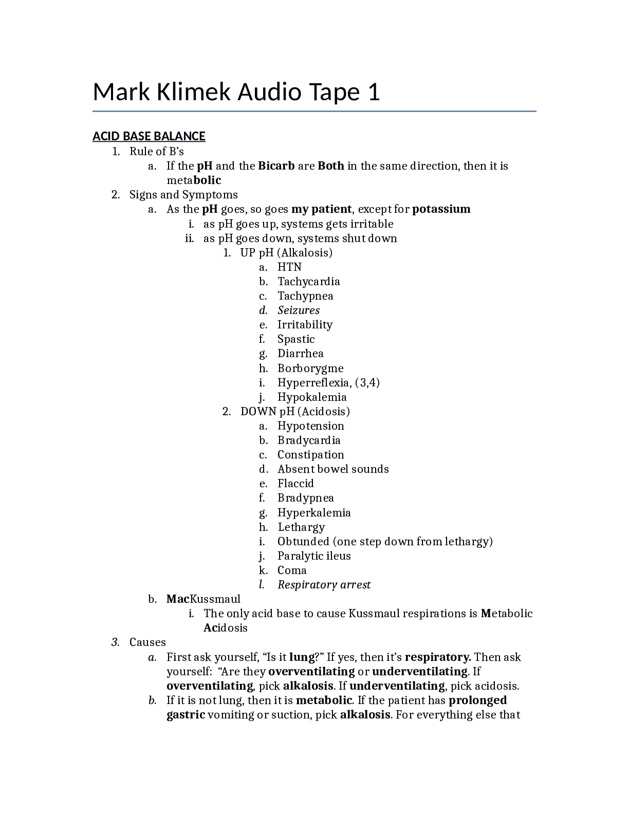 Preview image for Mark Klimek Audio Tapes 1 TO 12