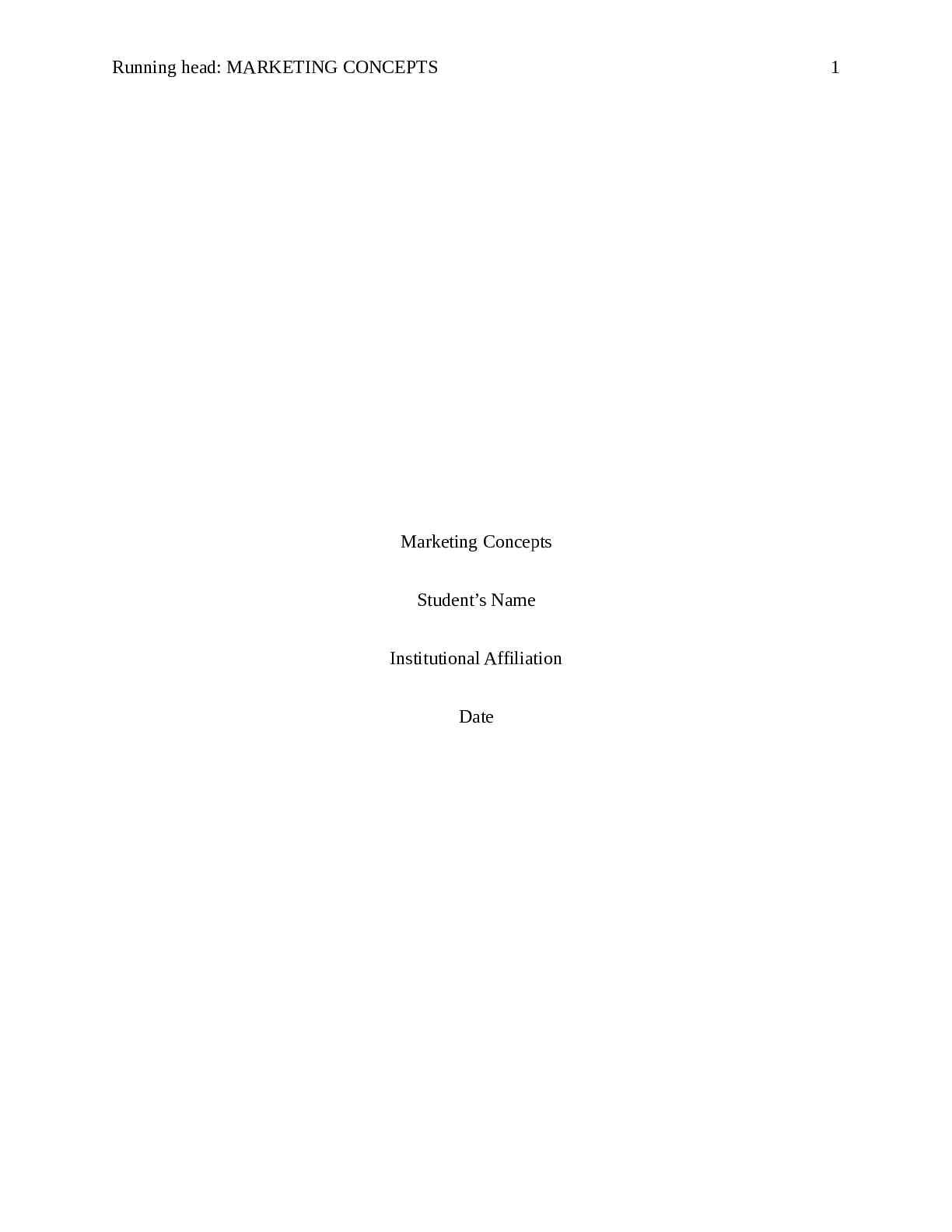 Preview image for NURSING MS C922 Marketing Concepts.doc