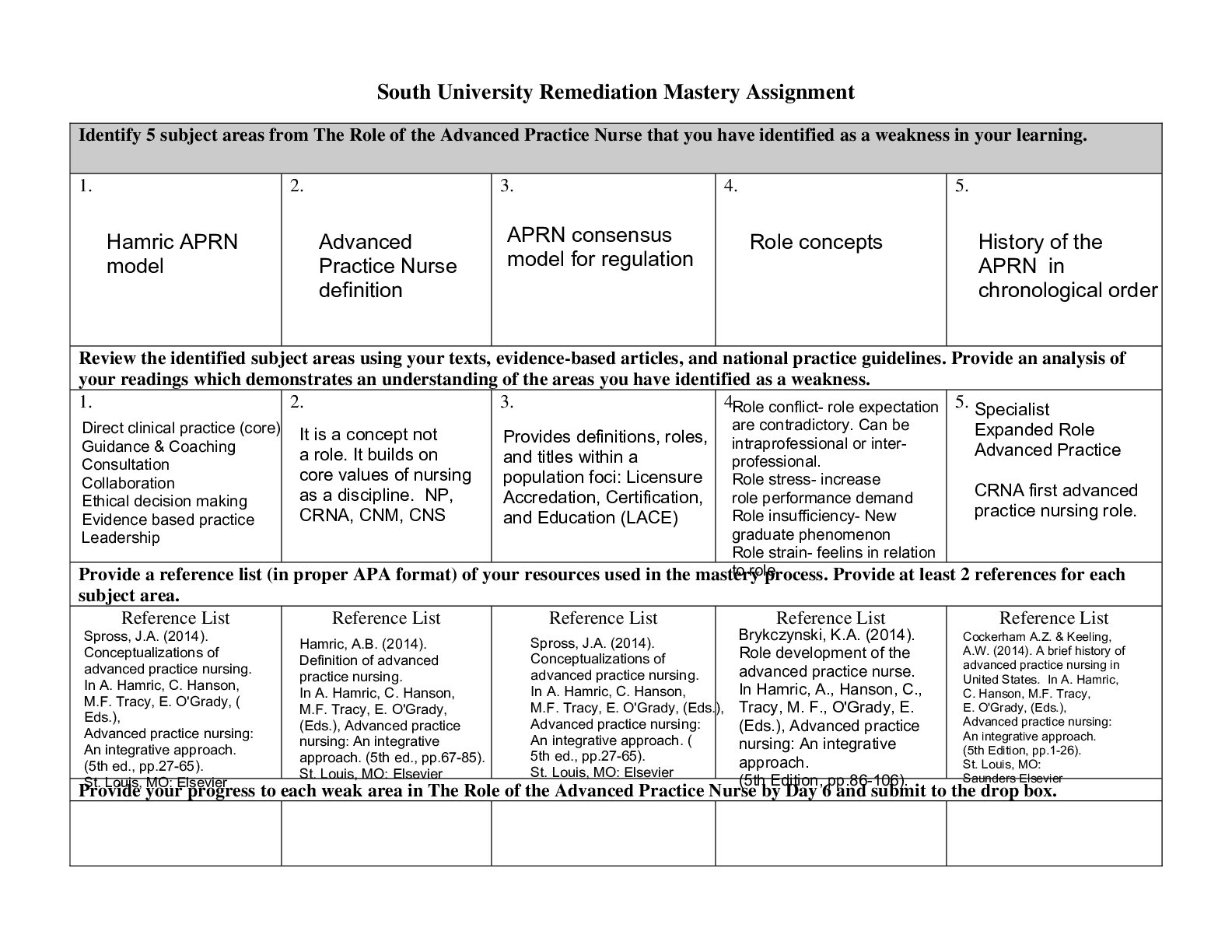 Preview image for South University - NSG 6006 Mastery assignment Wk 4 with complete solution